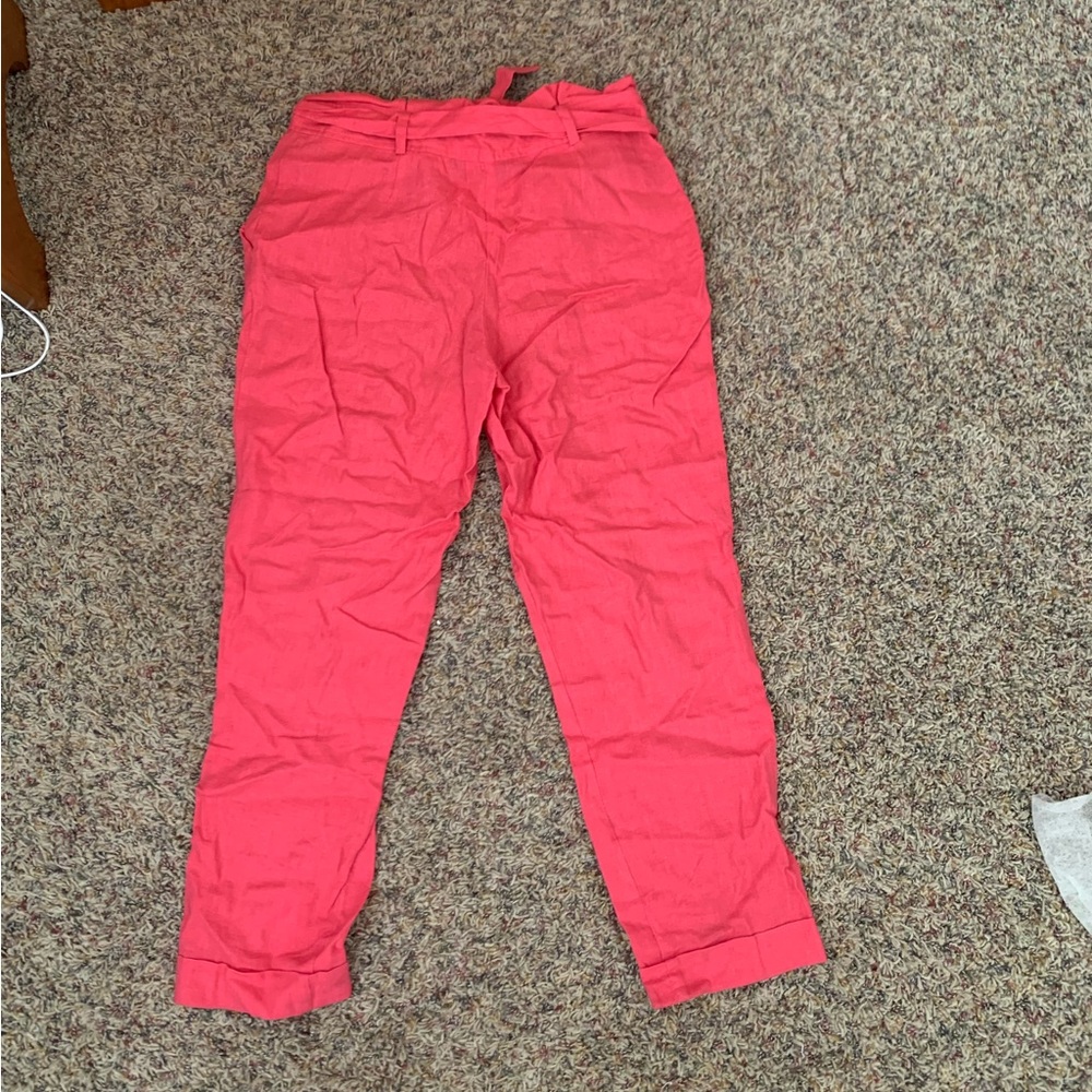 Dorothy Perkins paper bag straight leg pants